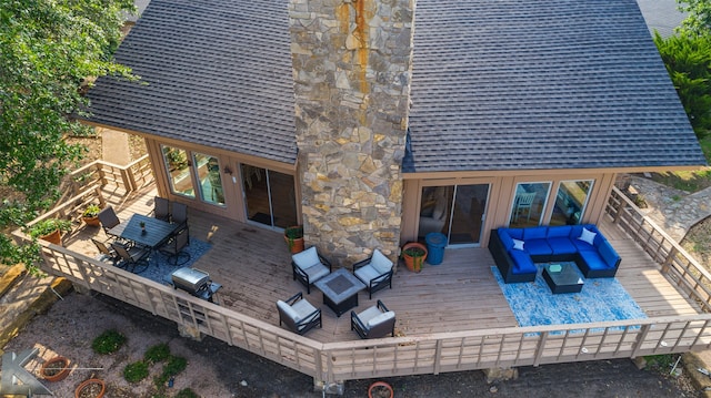 deck with outdoor lounge area