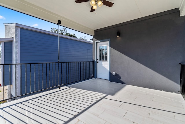 view of patio / terrace with ceiling fan