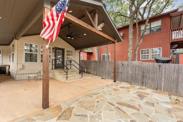 view of patio / terrace with an outdoor fire pit