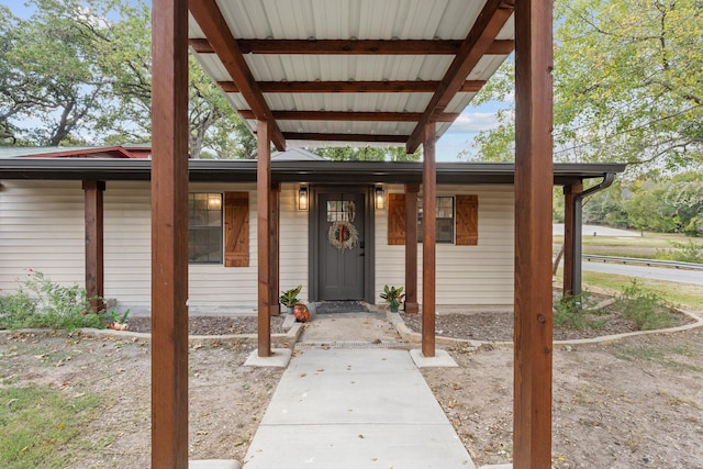 view of doorway to property