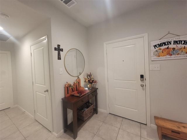 view of tiled entrance foyer