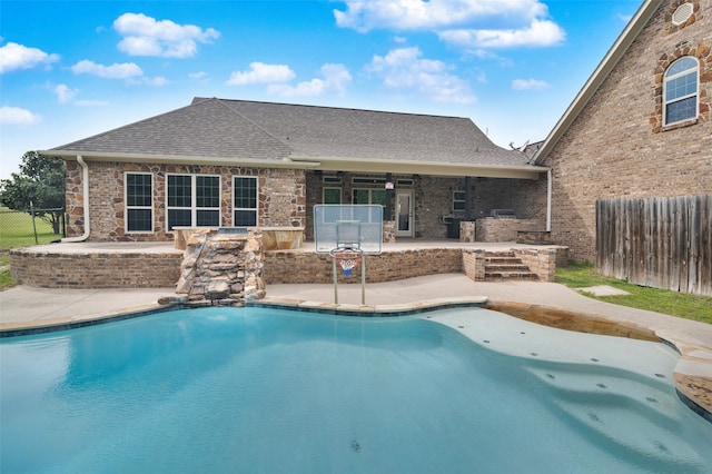 view of pool with a patio area