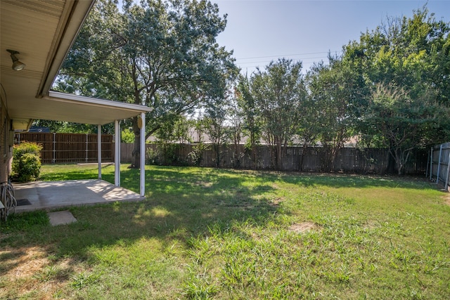 view of yard with a patio