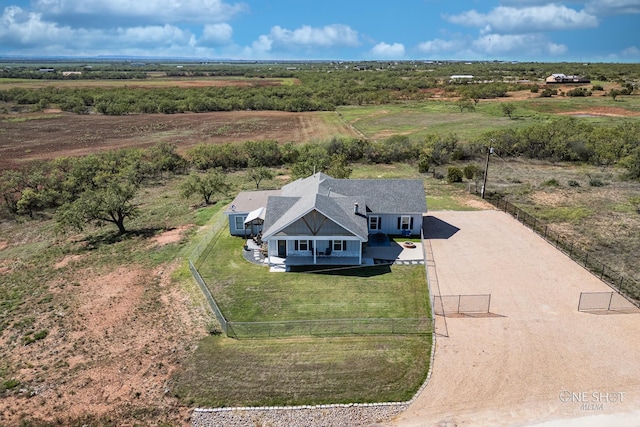 bird's eye view featuring a rural view