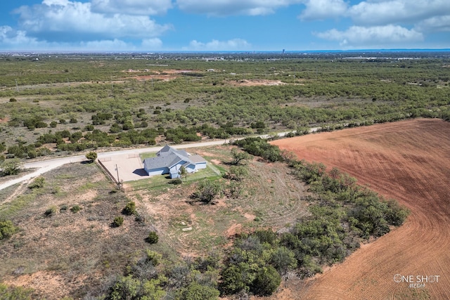 aerial view with a rural view