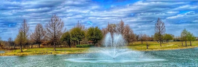 view of property's community with a water view