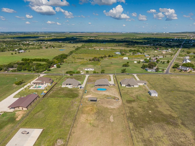 drone / aerial view featuring a rural view