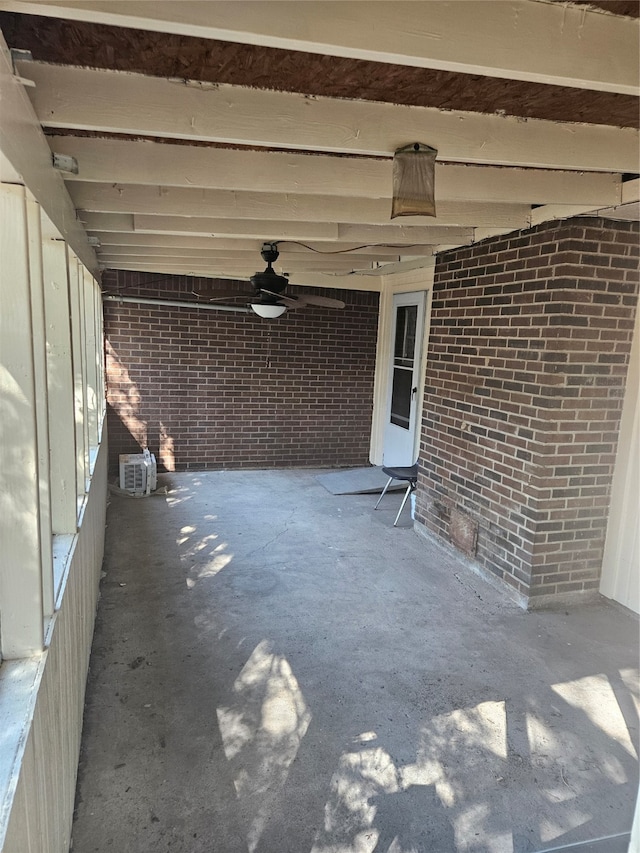 view of patio / terrace with ceiling fan