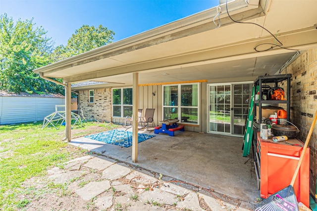 view of patio / terrace with fence