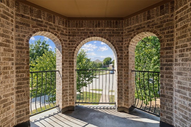 view of patio with a balcony