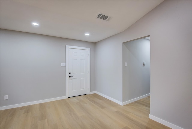 foyer entrance featuring light wood-type flooring