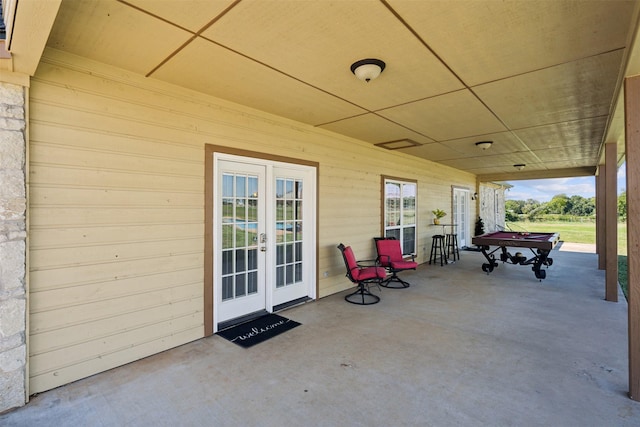 view of patio / terrace with french doors