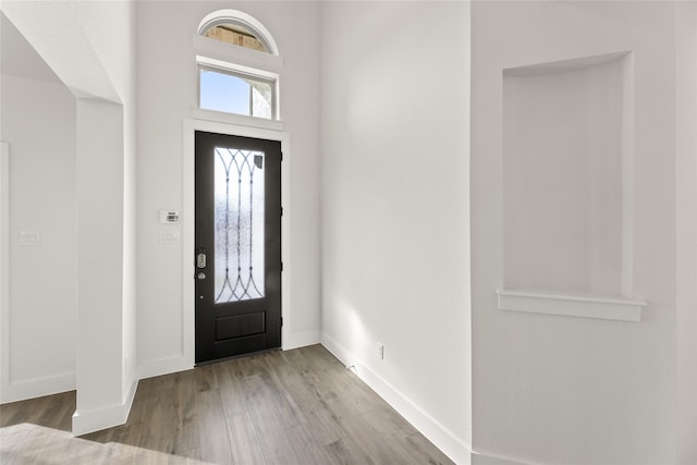 entrance foyer featuring light hardwood / wood-style flooring