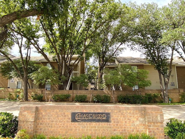 view of community sign