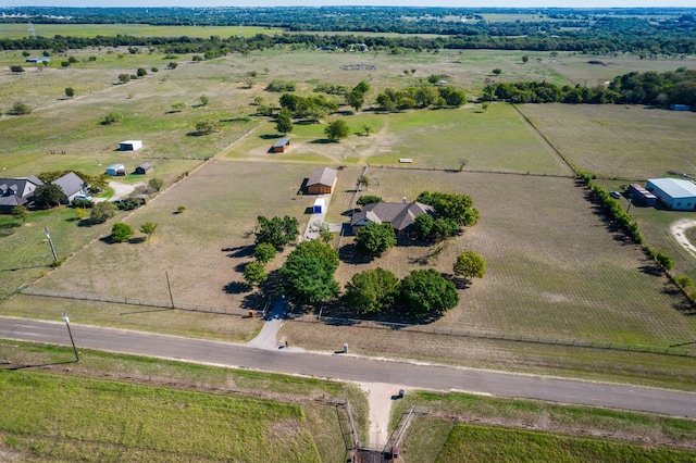 bird's eye view featuring a rural view