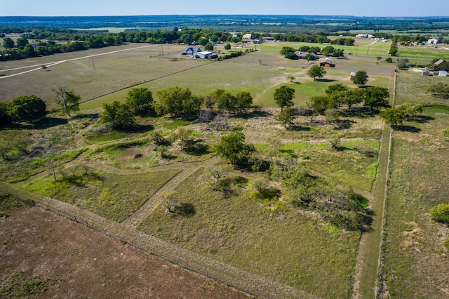 aerial view with a rural view