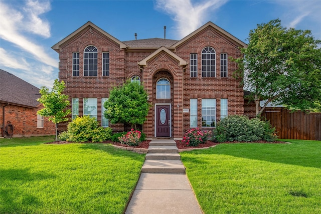 view of front of house with a front yard