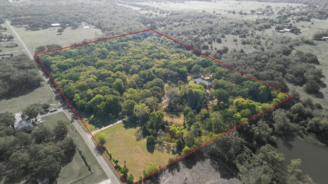 drone / aerial view featuring a rural view