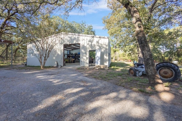 view of pole building