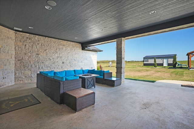 view of patio / terrace featuring an outdoor hangout area