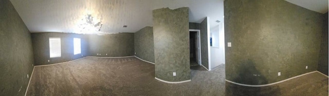 bonus room featuring carpet flooring and lofted ceiling