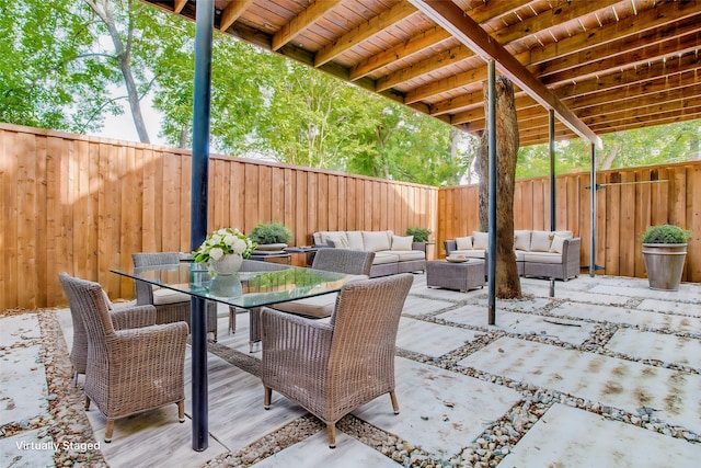 view of patio / terrace with outdoor lounge area