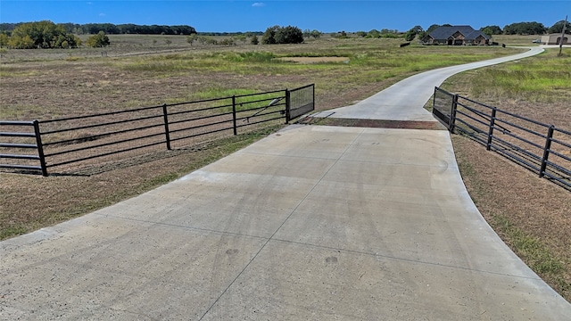 exterior space featuring a rural view