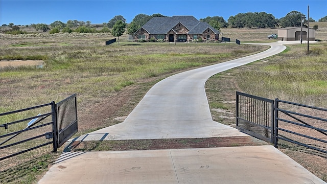 view of property's community with a rural view