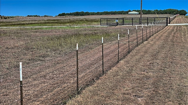 view of yard featuring a rural view