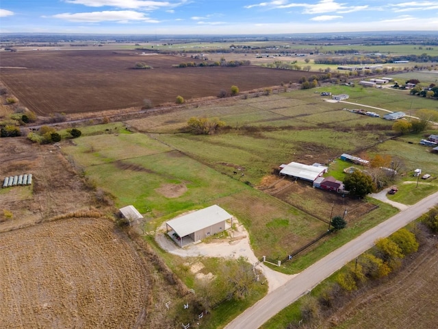 bird's eye view with a rural view