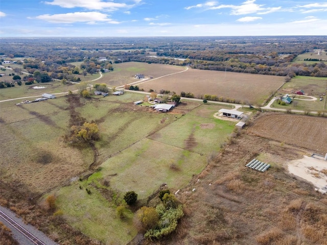 bird's eye view featuring a rural view