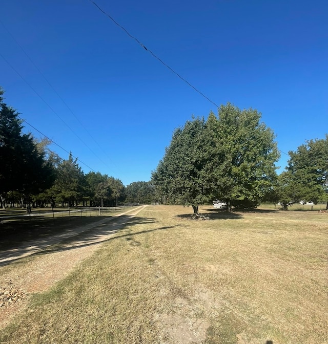 view of street with a rural view