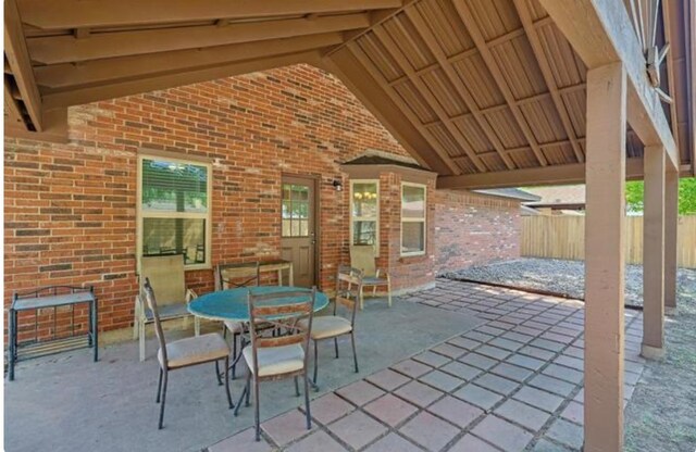 view of patio featuring a gazebo