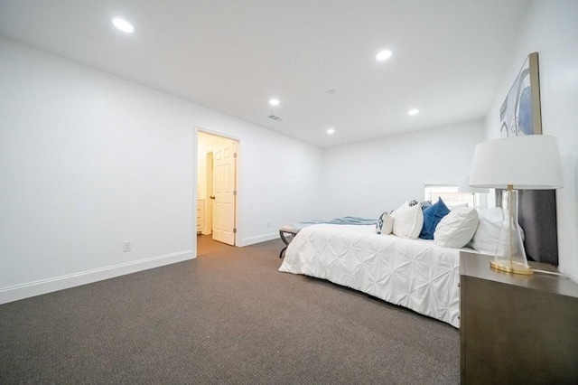 4944 Vega Ct W, Fort Worth, TX 76133 - bedroom featuring baseboards, recessed lighting, and dark colored carpet