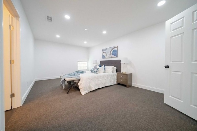 4944 Vega Ct W, Fort Worth, TX 76133 - bedroom with dark carpet, recessed lighting, and baseboards