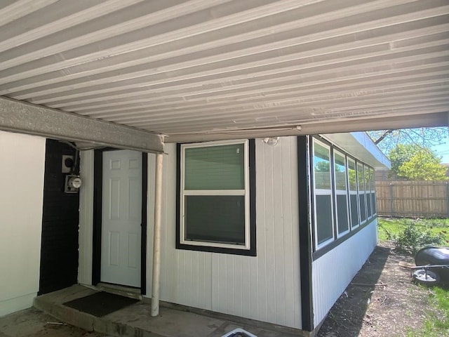 view of doorway to property