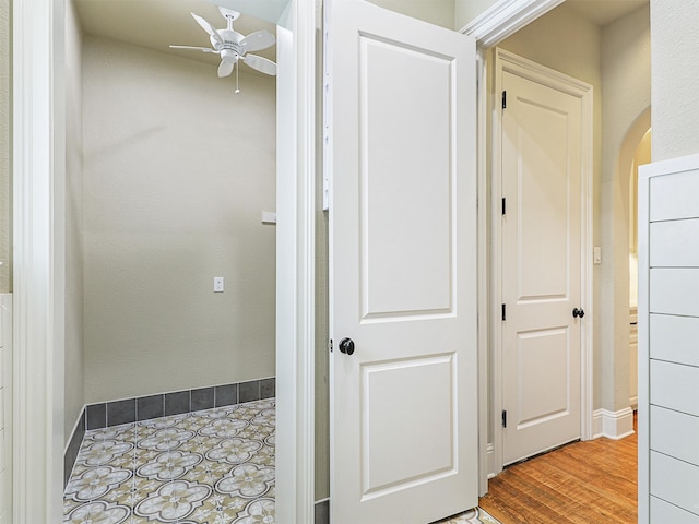 corridor featuring light hardwood / wood-style floors