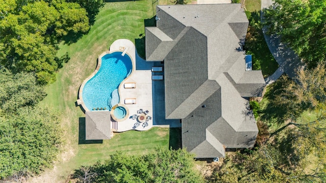 birds eye view of property