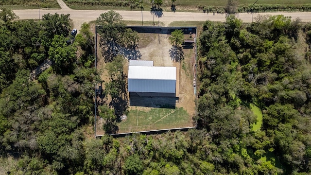 aerial view with a rural view