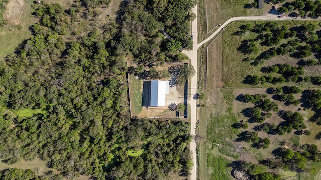 bird's eye view with a rural view