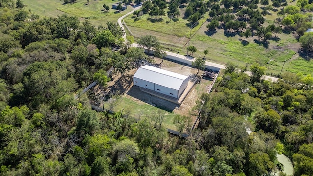 aerial view with a rural view