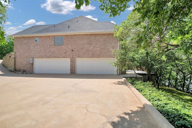 view of home's exterior featuring a garage