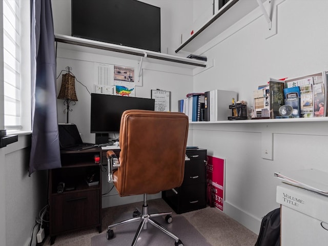view of carpeted office