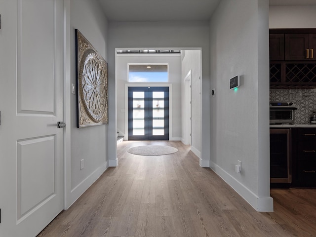 entryway featuring light hardwood / wood-style flooring