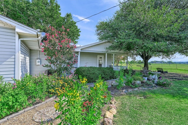 exterior space with a porch