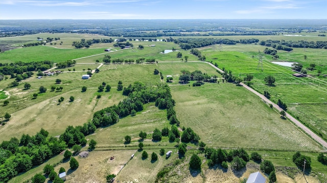 drone / aerial view with a rural view