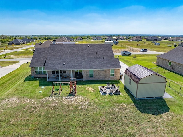 aerial view featuring a residential view