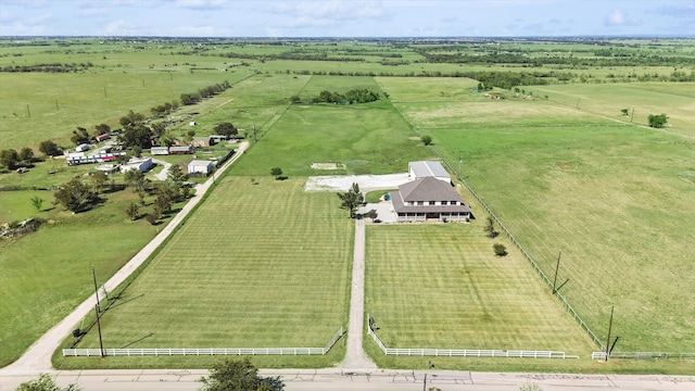 bird's eye view featuring a rural view