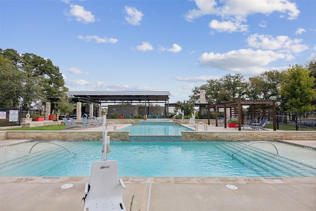 view of pool with a patio area