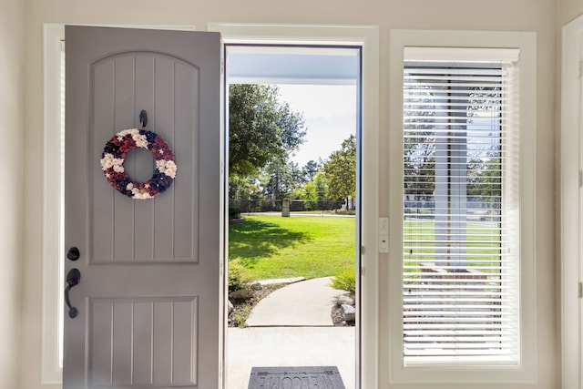 doorway featuring a healthy amount of sunlight